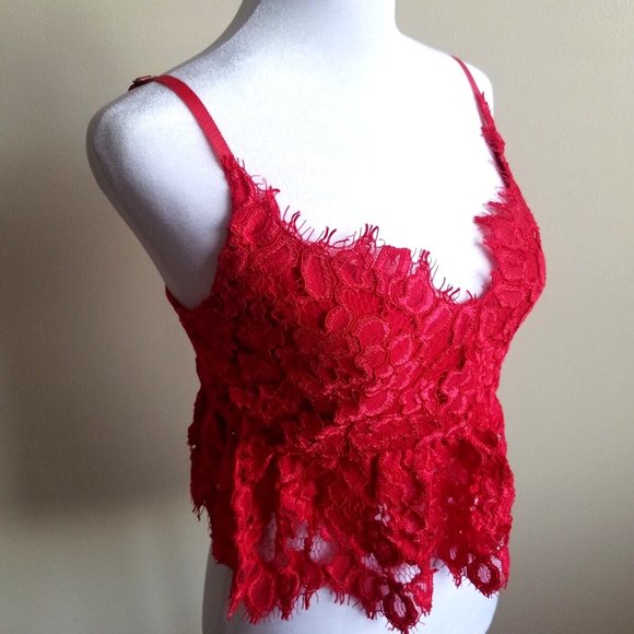 Alexis Red Lace Set Tank Top and Skirt Size S / XS - Picture 11 of 16